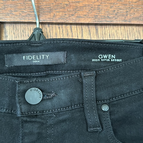 Black Fidelity Gwen High Super Skinny Jeans - Picture 6 of 8